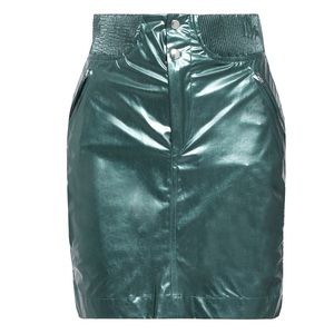 NWT ISABEL MARANT Amel silk-lamé mini skirt 34